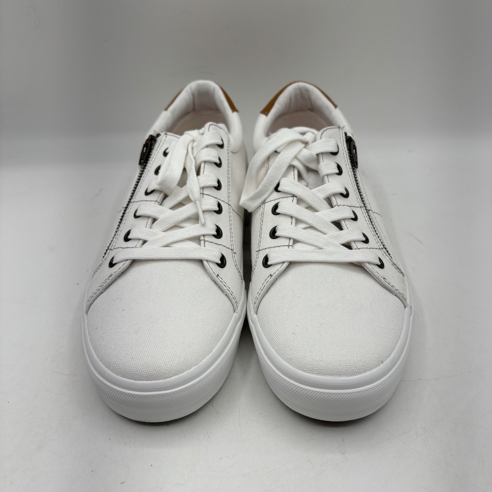 Taos Z-Soul White Canvas Side Zip Low Top Sneakers Womens 10 ZSL-13672 - Picture 3 of 9